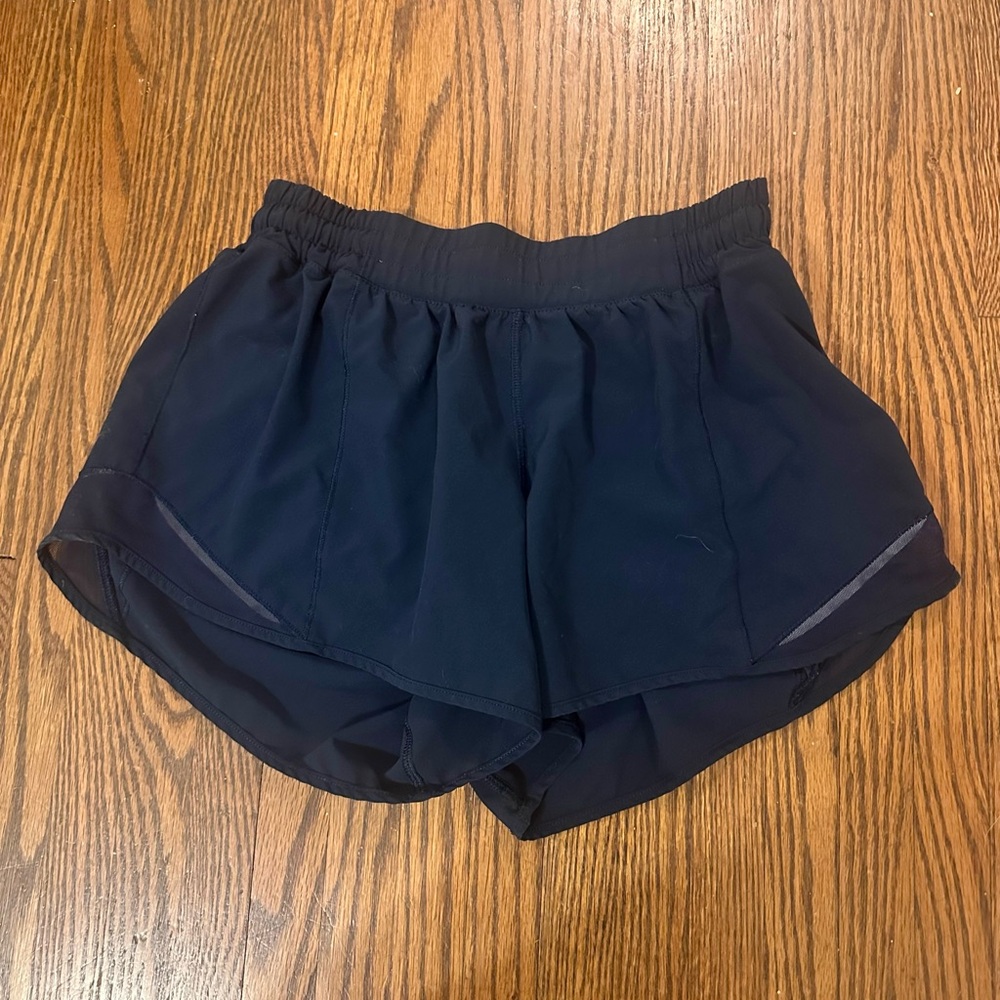lululemon athletica Navy Blue Hotty Hot shorts 8 tall